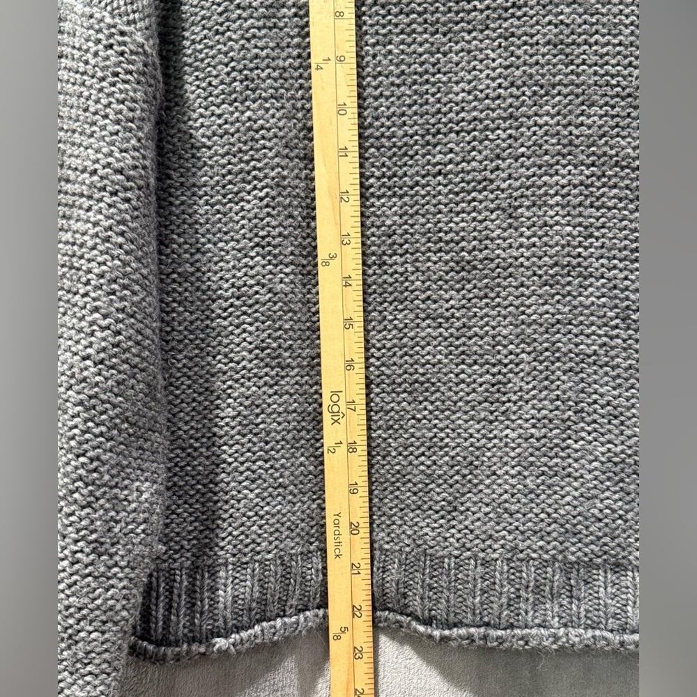 Anthropologie Grey Textured Wool Blend Knit Sweater Women’s Small - Picture 3 of 8